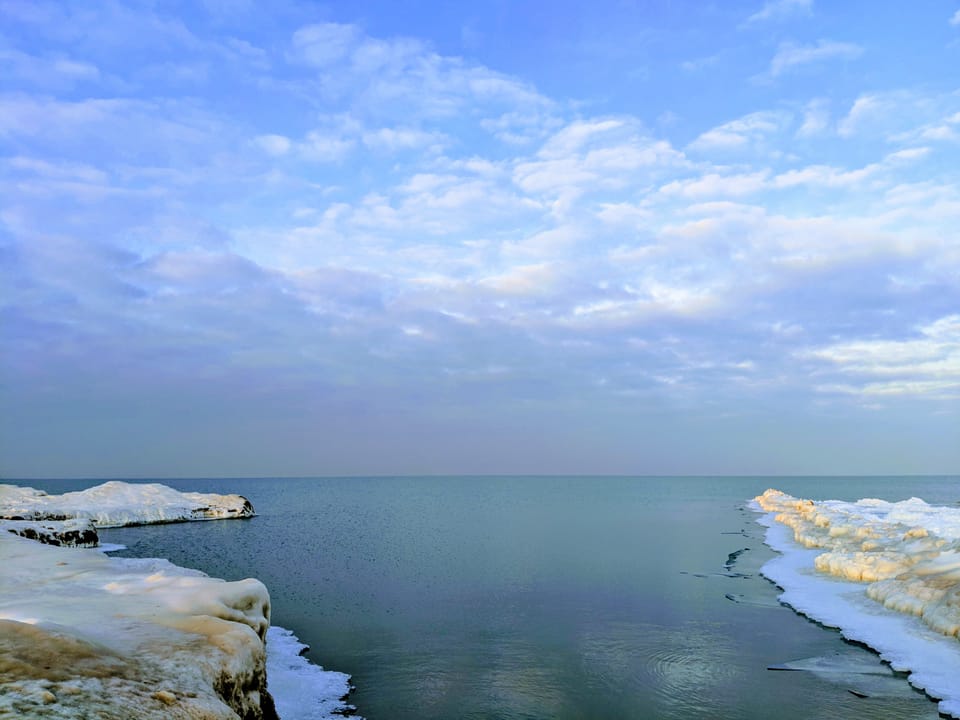 A wintry view of a body of water - Taken by Kevin Koperski